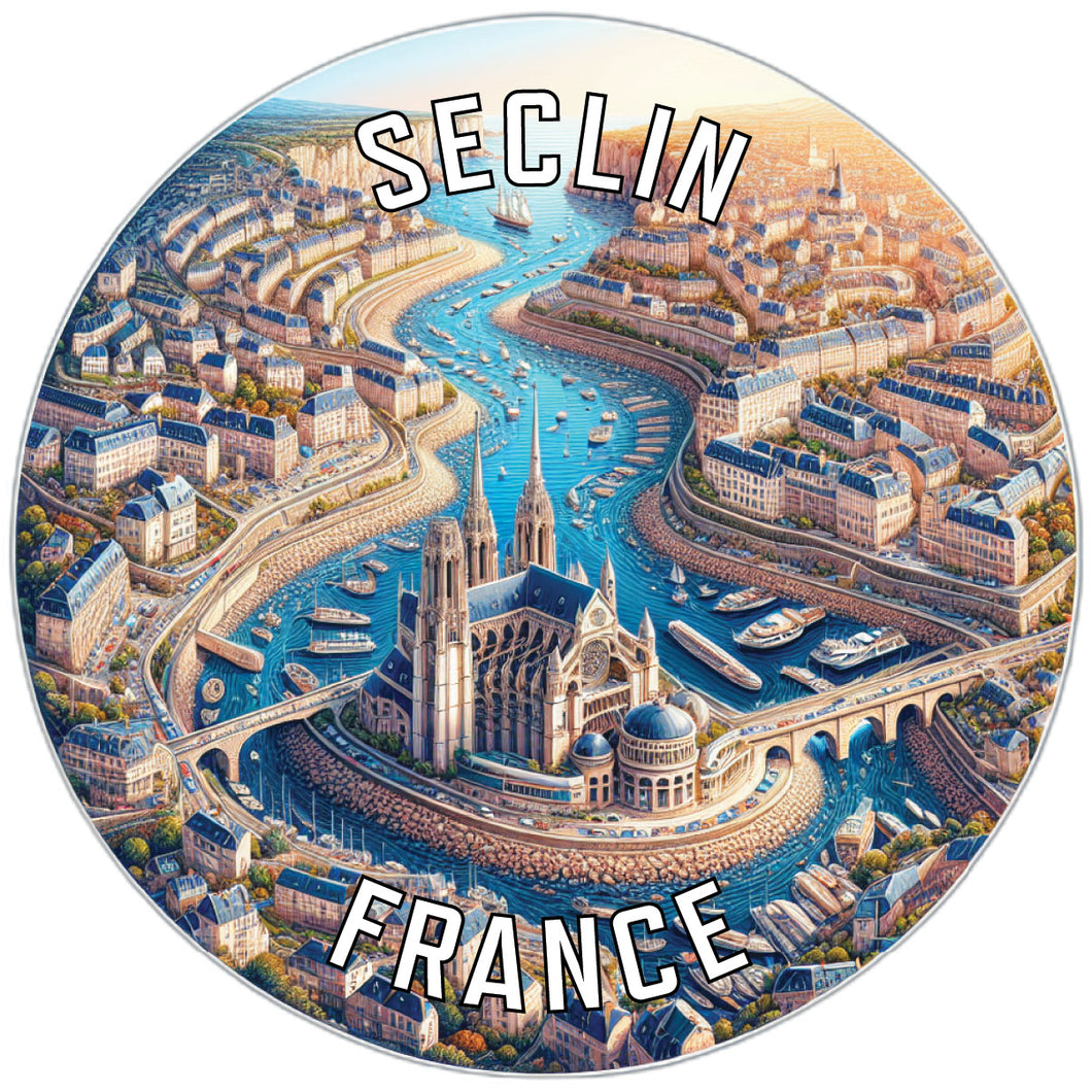 Seclin France Souvenir Vinyl Decal Sticker 2-Inch