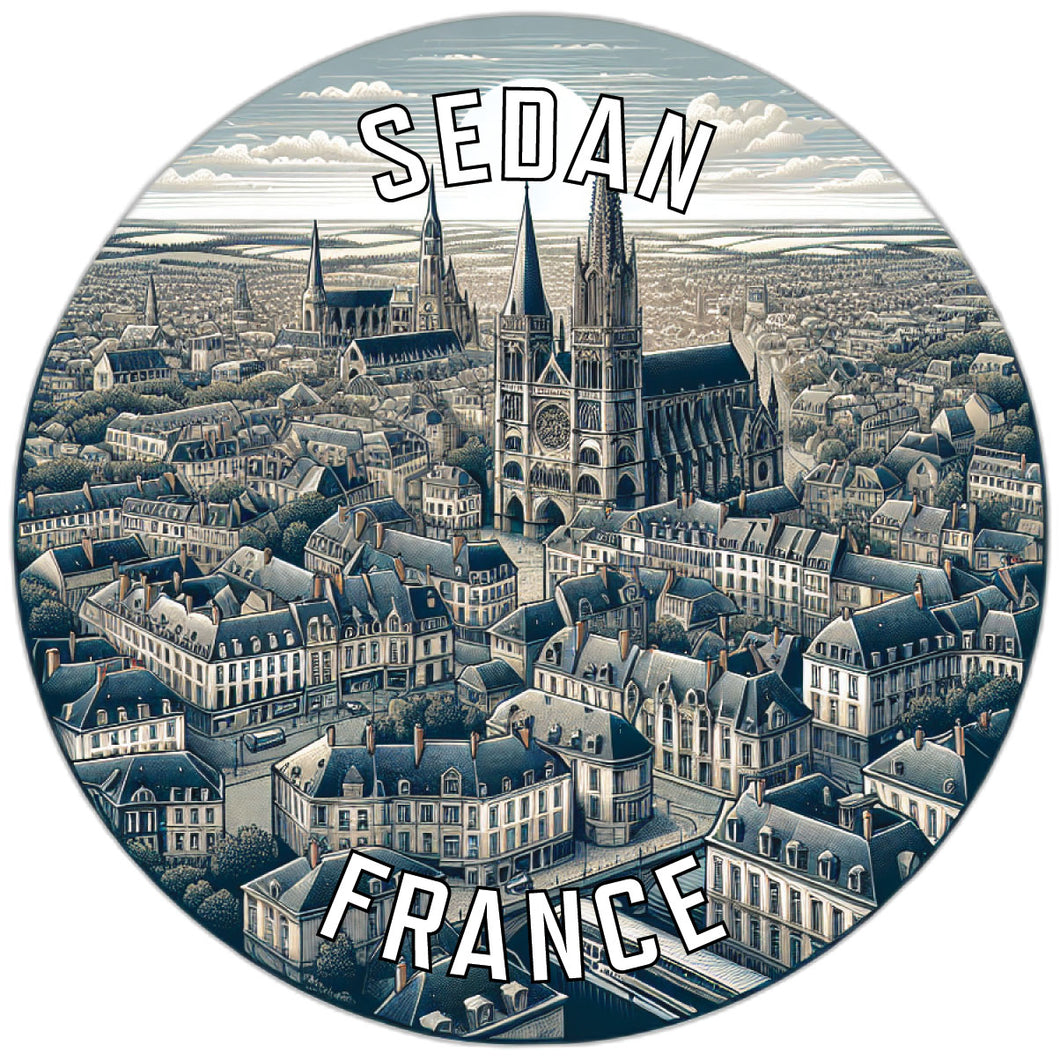 Sedan France Souvenir Vinyl Decal Sticker 2-Inch