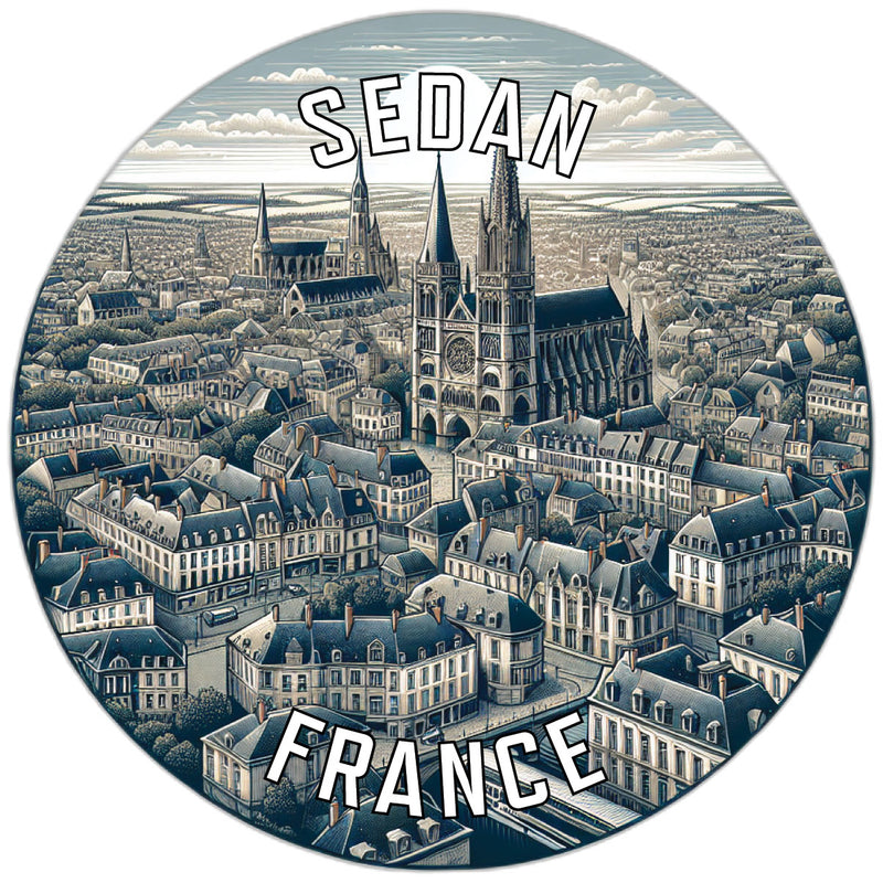 Sedan France Souvenir Vinyl Decal Sticker 2-Inch
