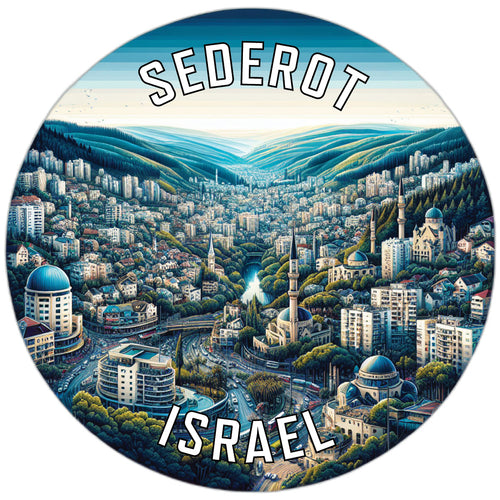 Sederot Israel Souvenir Die Cut Flat Magnet 6-Inch