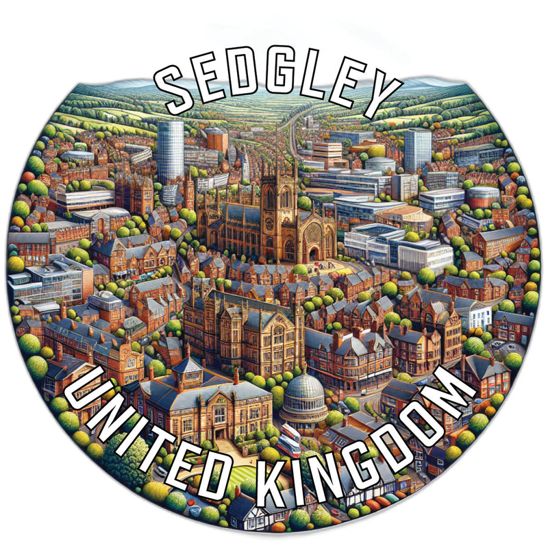 Sedgley United Kingdom Souvenir Die Cut Flat Magnet 2-Inch
