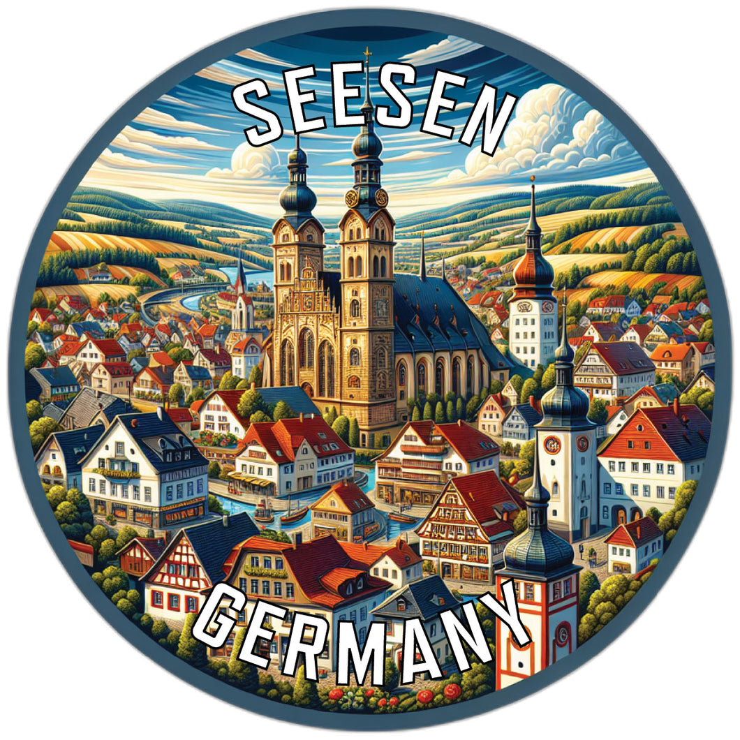 Seesen Germany Souvenir Die Cut Flat Magnet 6-Inch