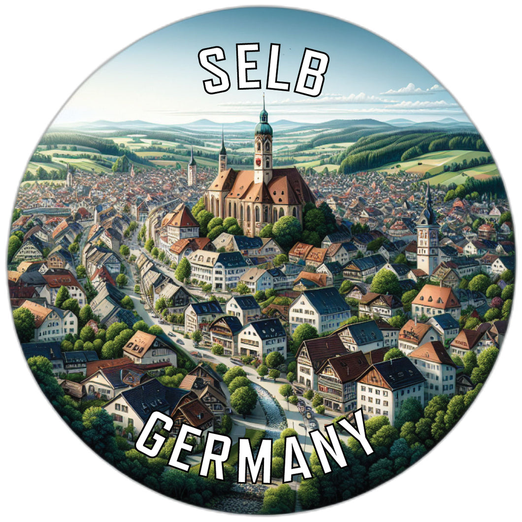 Selb Germany Souvenir Die Cut Flat Magnet 3-Inch