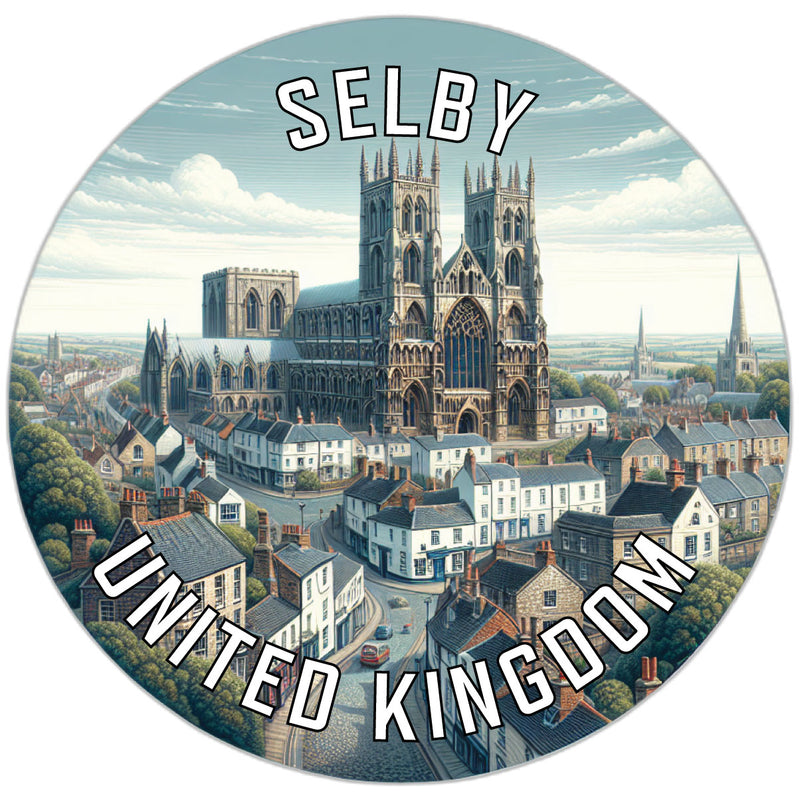 Selby United Kingdom Souvenir Die Cut Flat Magnet 2-Inch