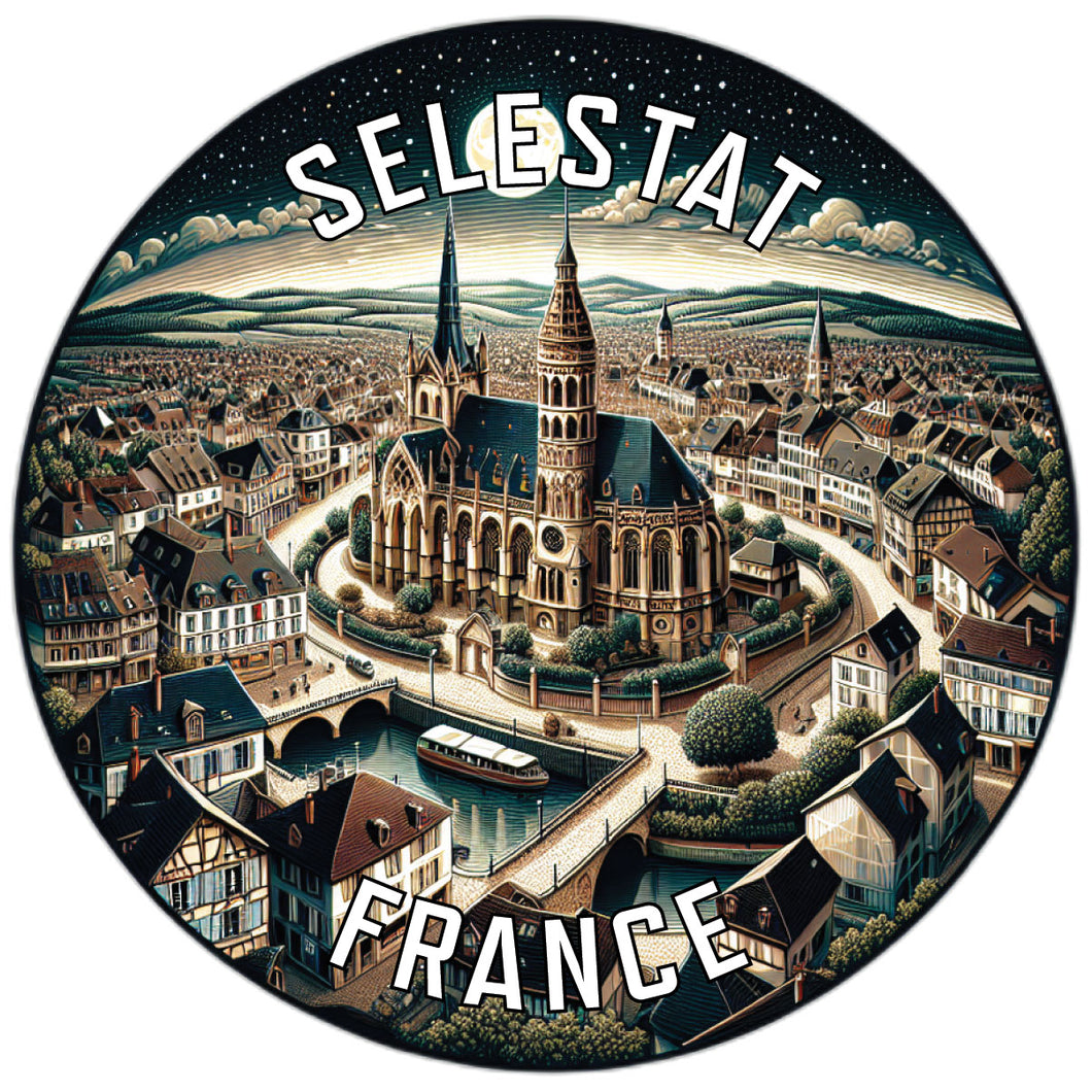 Selestat France Souvenir Die Cut Flat Magnet 2-Inch