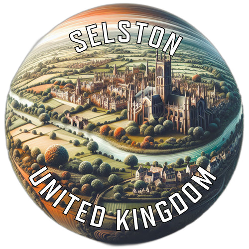 Selston United Kingdom Souvenir Die Cut Flat Magnet 2-Inch