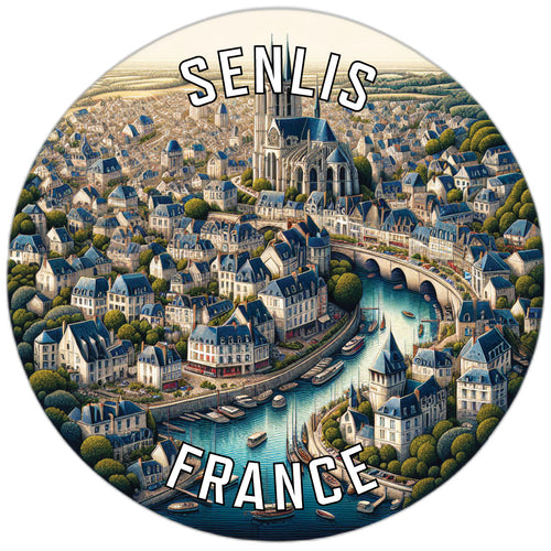 Senlis France Souvenir Vinyl Decal Sticker 2-Inch