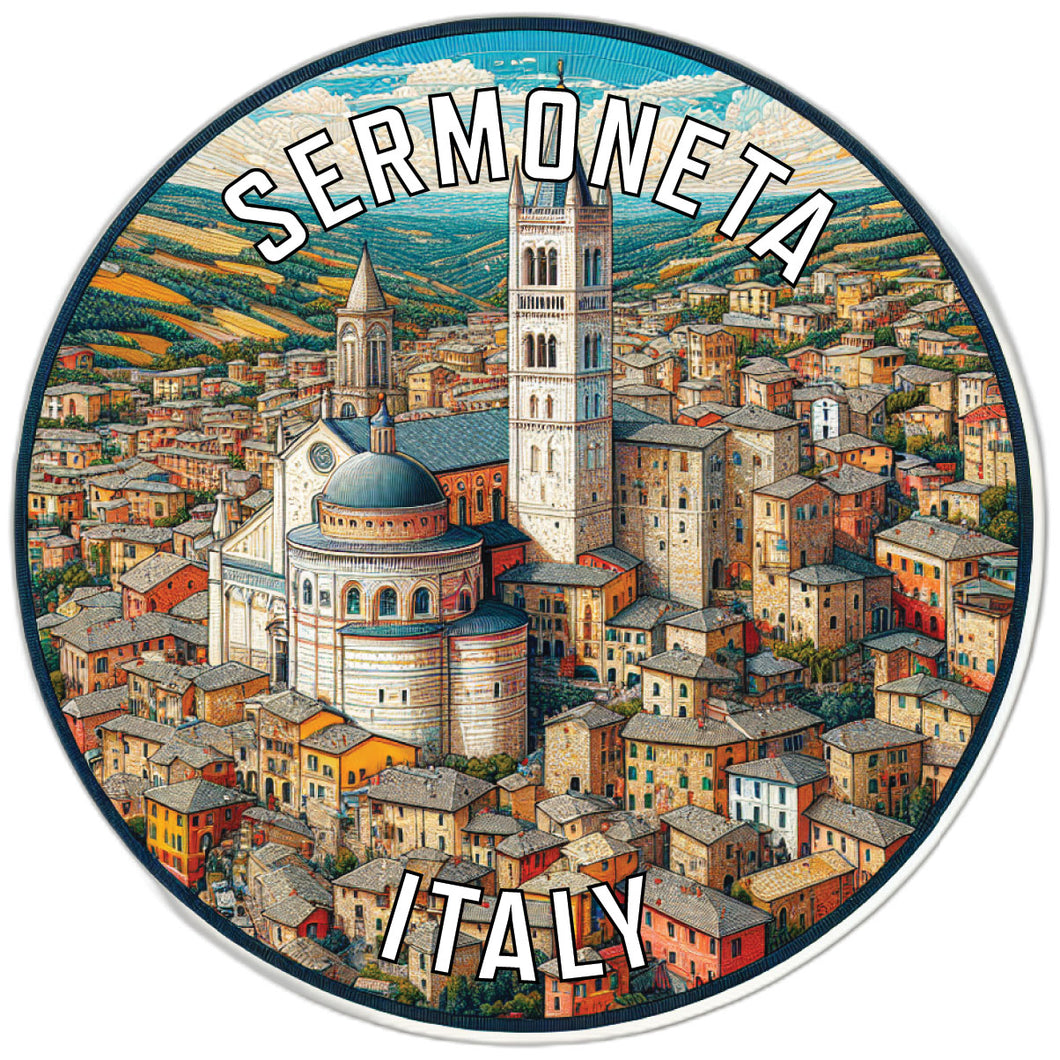Sermoneta Italy Souvenir Die Cut Flat Magnet 6-Inch