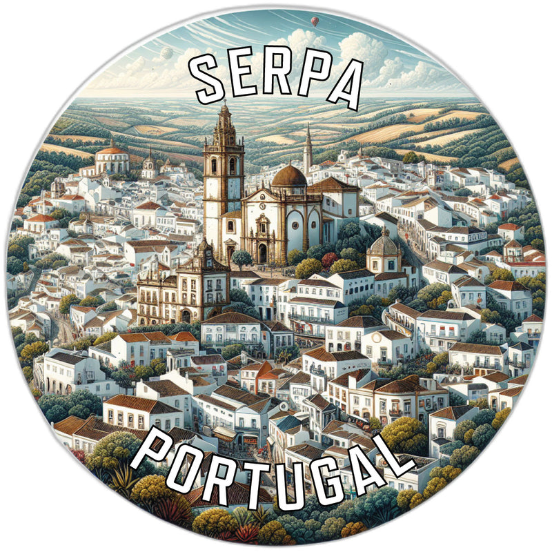 Serpa Portugal Souvenir Die Cut Flat Magnet 3-Inch
