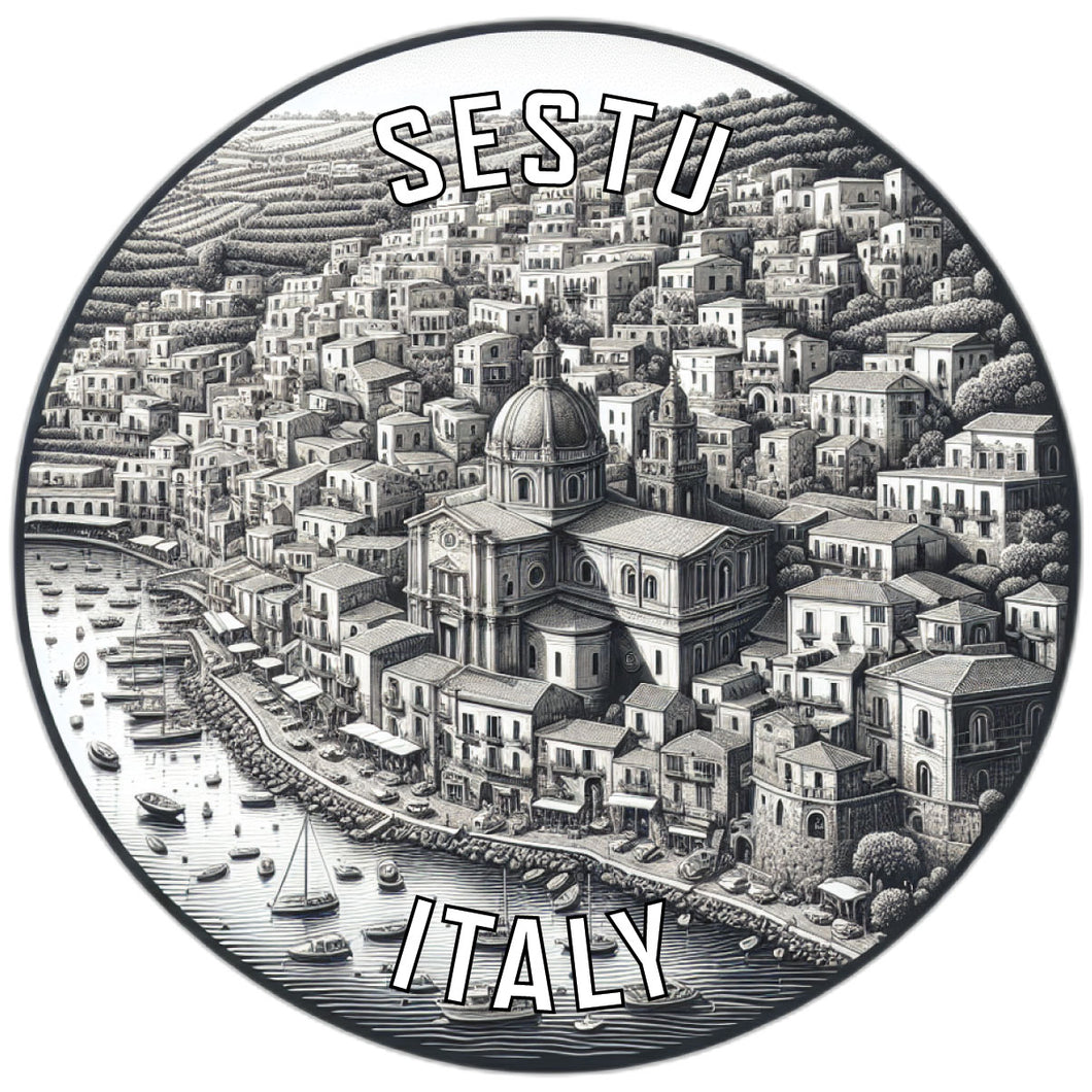 Sestu Italy Souvenir Die Cut Flat Magnet 2-Inch