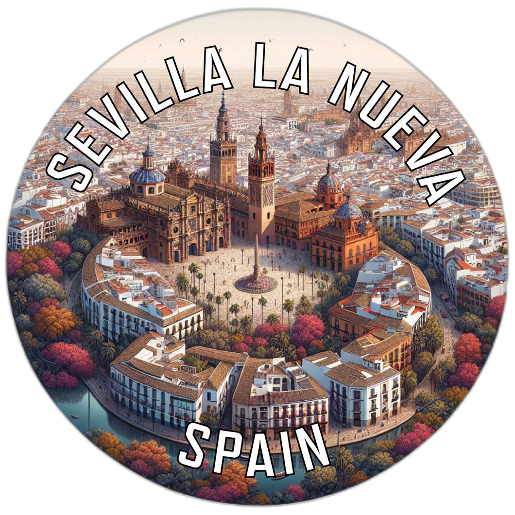 Sevilla La Nueva Spain Souvenir Die Cut Flat Magnet 6-Inch