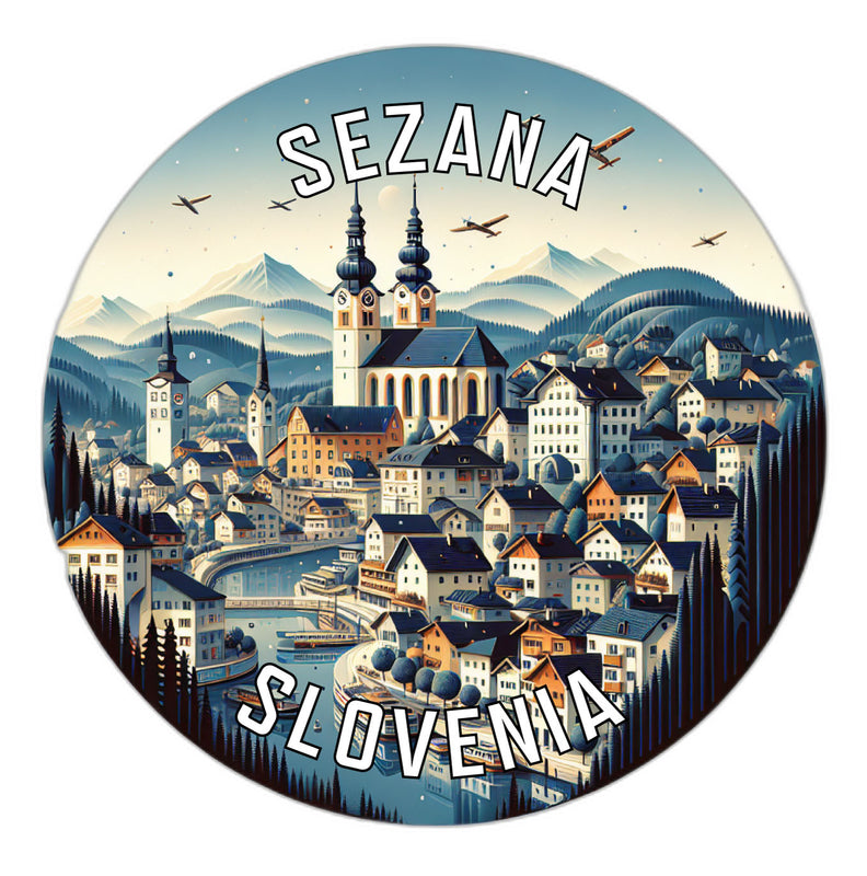 Sezana Slovenia Souvenir Vinyl Decal Sticker 2-Inch