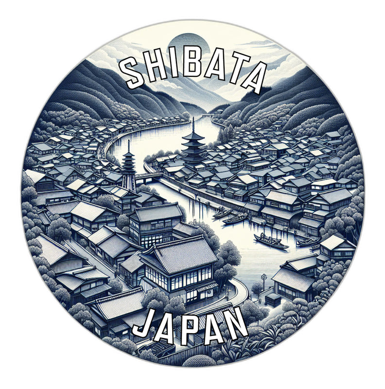 Shibata Japan Souvenir Die Cut Flat Magnet 2-Inch