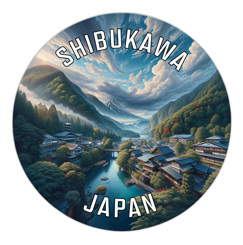 Shibukawa Japan Souvenir Die Cut Flat Magnet 2-Inch