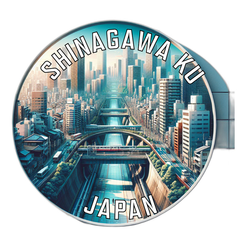 Shinagawa ku Japan Souvenir Die Cut Flat Magnet 6-Inch