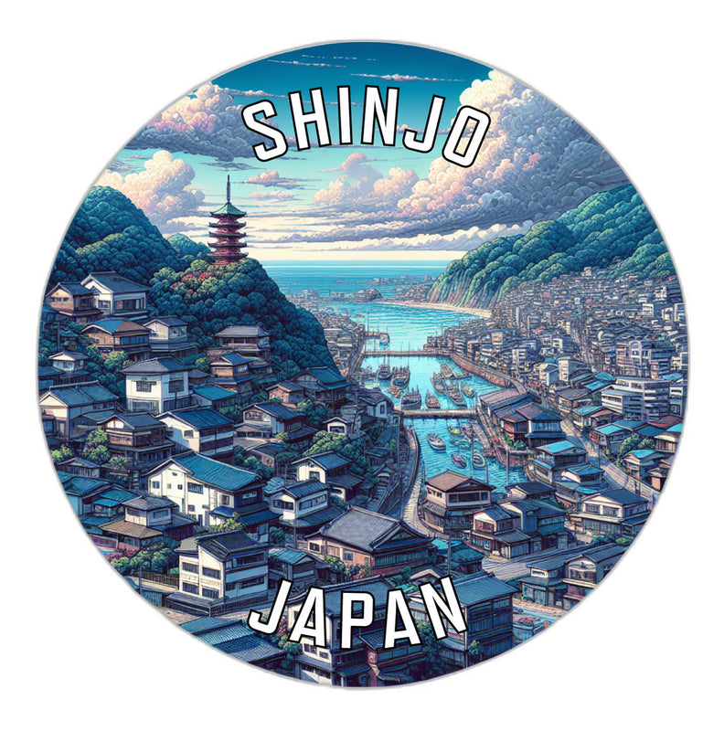 Shinjo Japan Souvenir Die Cut Flat Magnet 2-Inch