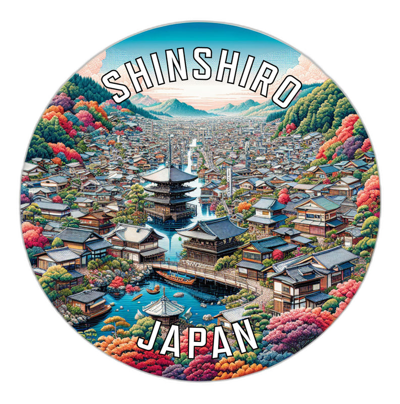 Shinshiro Japan Souvenir Die Cut Flat Magnet 2-Inch