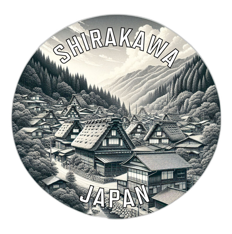 Shirakawa Japan Souvenir Die Cut Flat Magnet 6-Inch