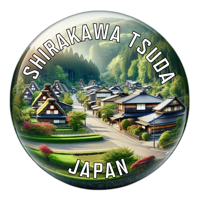 Shirakawa tsuda Japan Souvenir Die Cut Flat Magnet 2-Inch