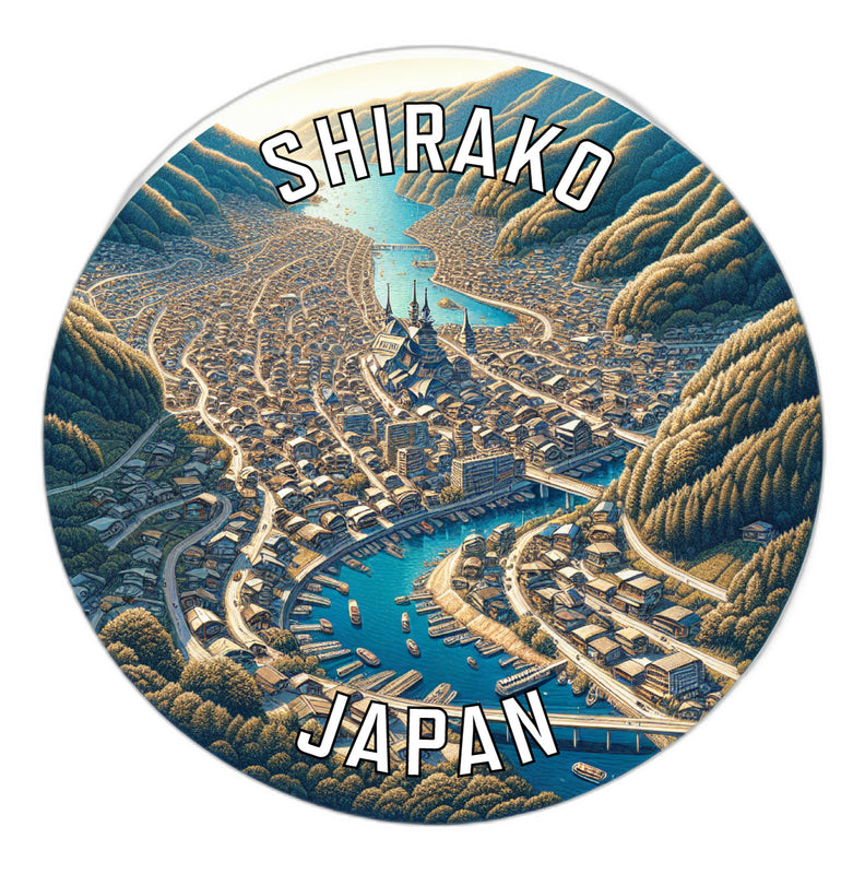 Shirako Japan Souvenir Die Cut Flat Magnet 2-Inch