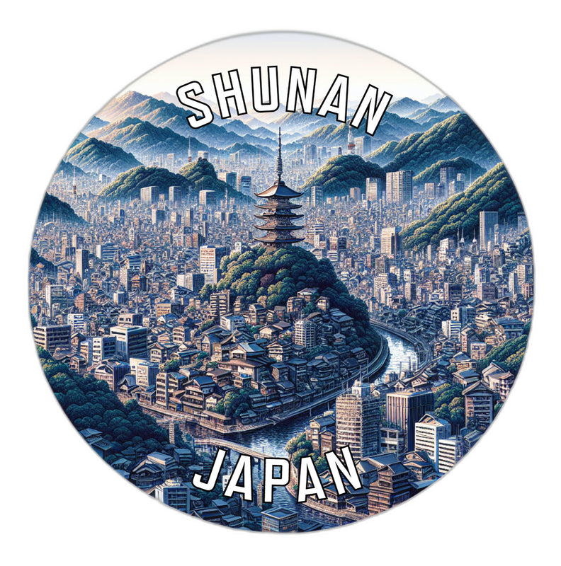 Shunan Japan Souvenir Die Cut Flat Magnet 2-Inch