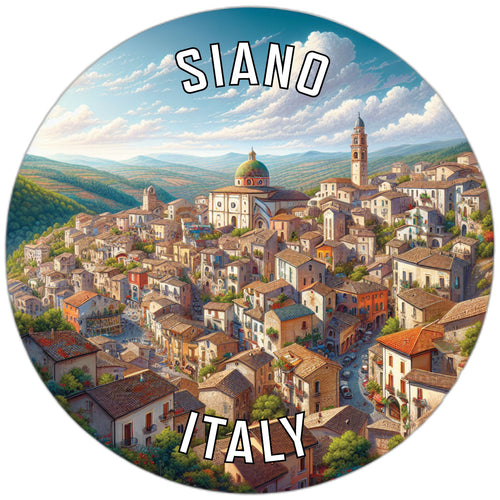 Siano Italy Souvenir Die Cut Flat Magnet 6-Inch