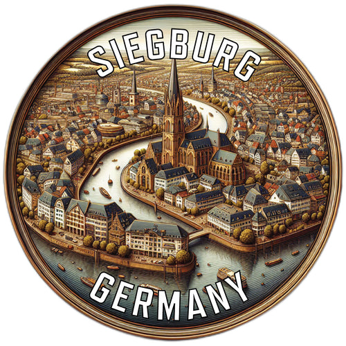 Siegburg Germany Souvenir Die Cut Flat Magnet 2-Inch