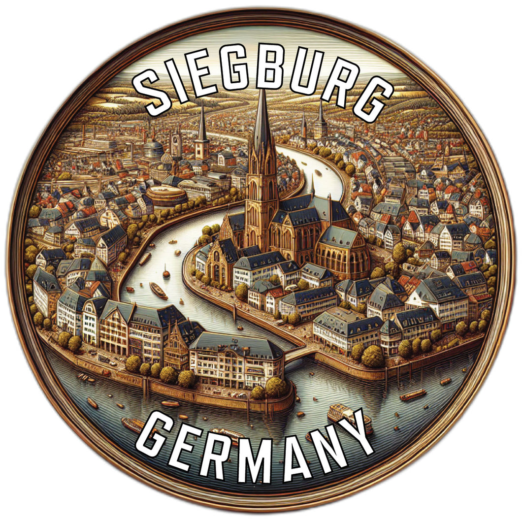 Siegburg Germany Souvenir Die Cut Flat Magnet 2-Inch