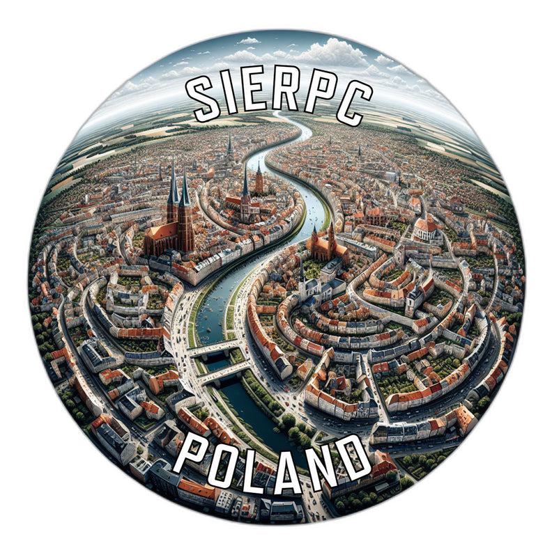 Sierpc Poland Souvenir Die Cut Flat Magnet 4-Inch