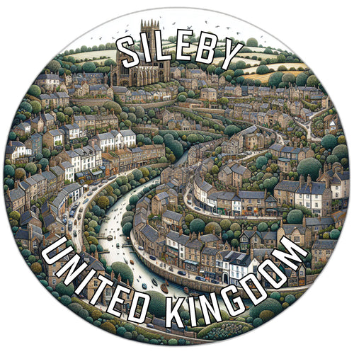 Sileby United Kingdom Souvenir Die Cut Flat Magnet 6-Inch