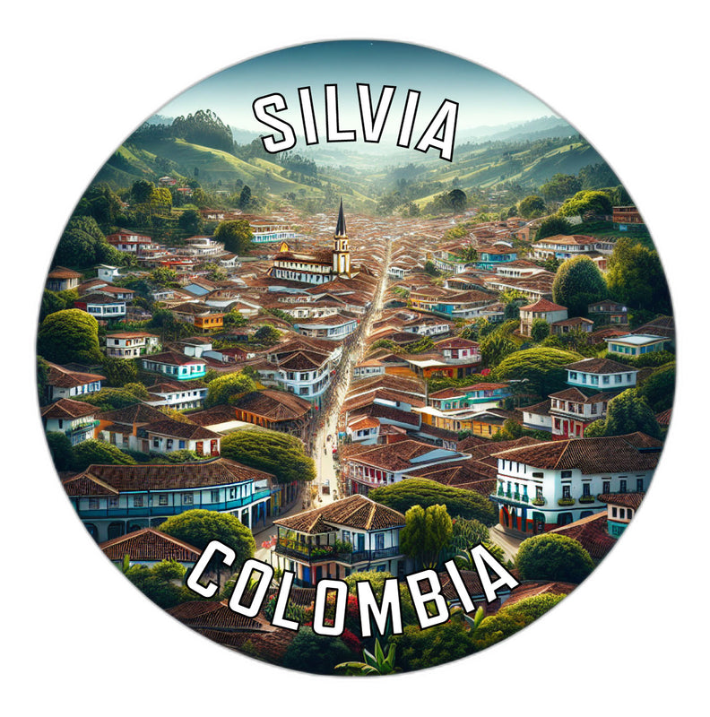 Silvia Colombia Souvenir Die Cut Flat Magnet 6-Inch