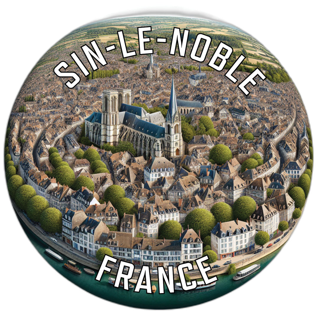 Sin le Noble France Souvenir Die Cut Flat Magnet 6-Inch