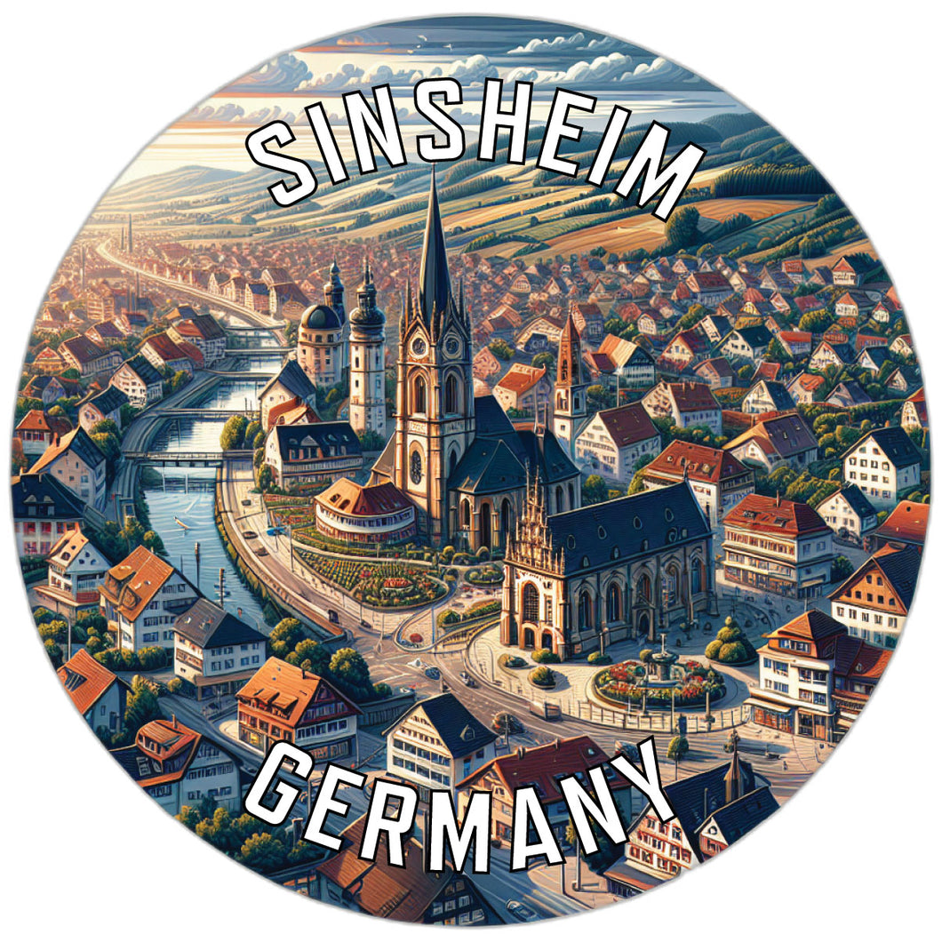 Sinsheim Germany Souvenir Die Cut Flat Magnet 2-Inch