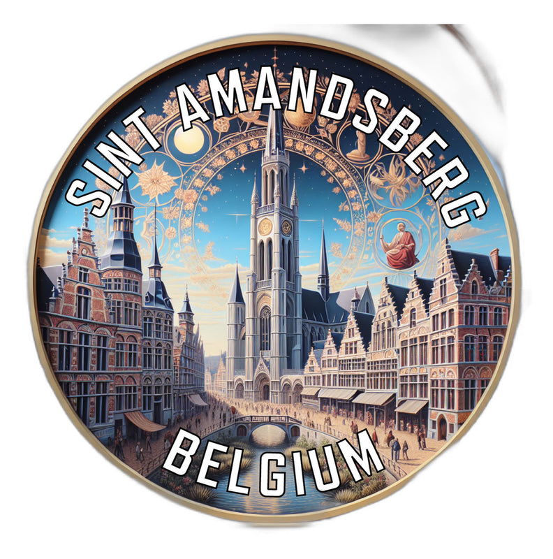 Sint Amandsberg Belgium Souvenir Die Cut Flat Magnet 6-Inch