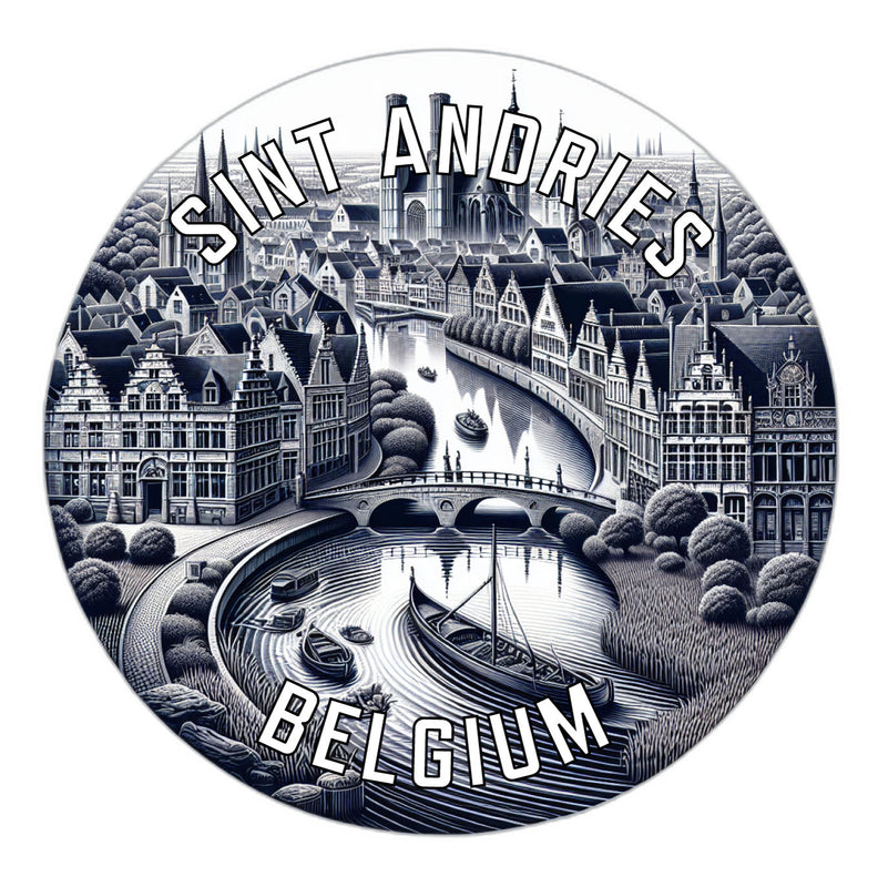 Sint Andries Belgium Souvenir Die Cut Flat Magnet 6-Inch
