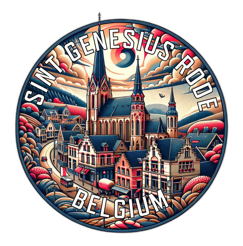 Sint Genesius Rode Belgium Souvenir Die Cut Flat Magnet 6-Inch