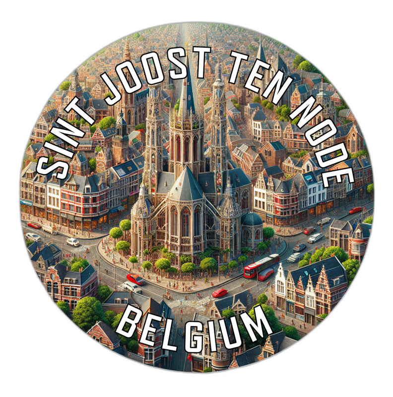Sint Joost ten Node Belgium Souvenir Die Cut Flat Magnet 6-Inch