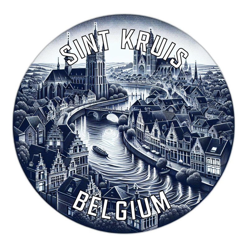 Sint Kruis Belgium Souvenir Die Cut Flat Magnet 2-Inch