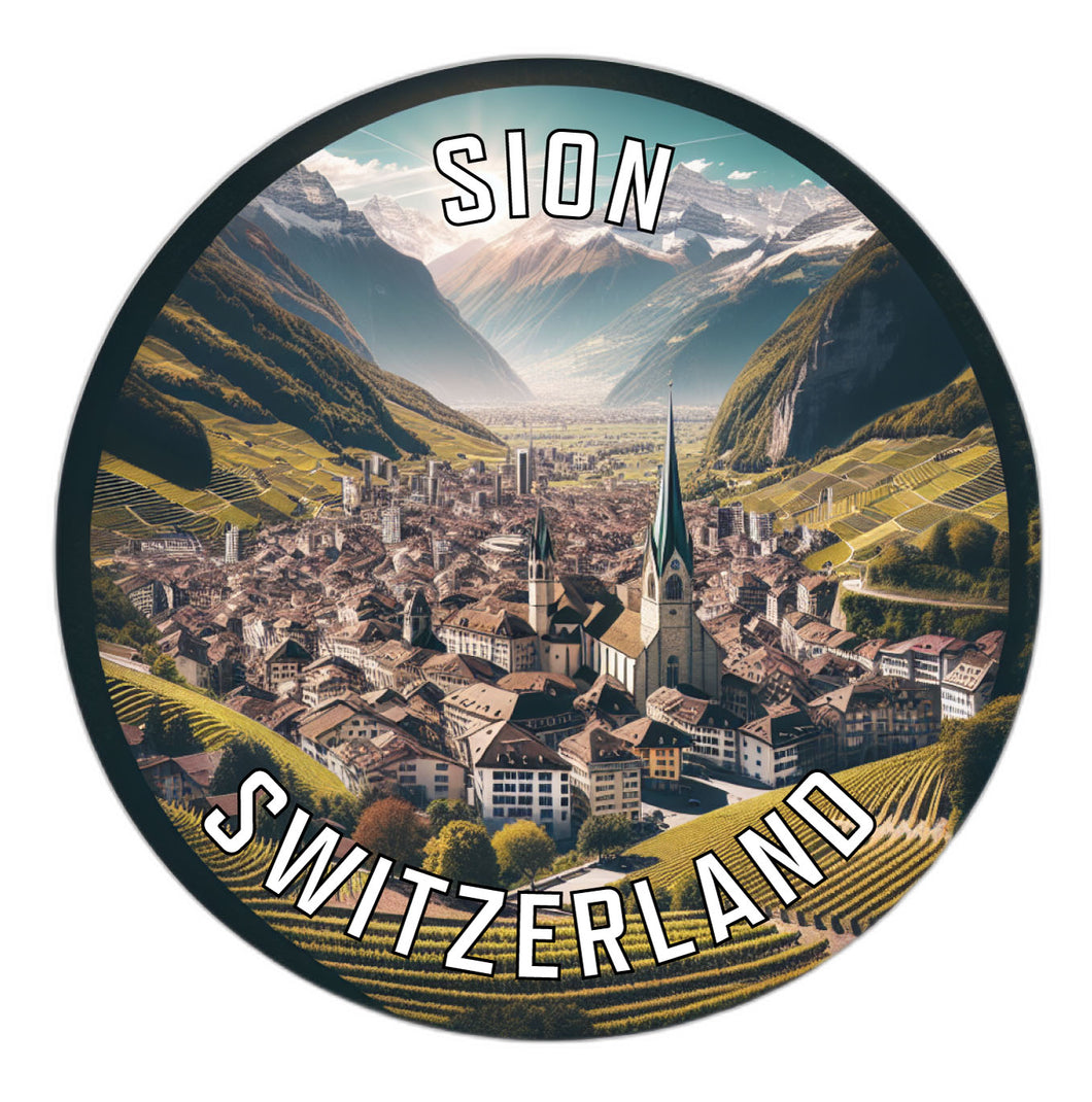 Sion Switzerland Souvenir Vinyl Decal Sticker 2-Inch – R & R INC.