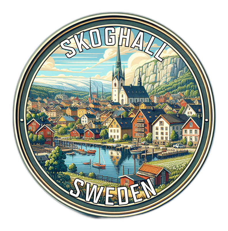 Skoghall Sweden Souvenir Die Cut Flat Magnet 2-Inch