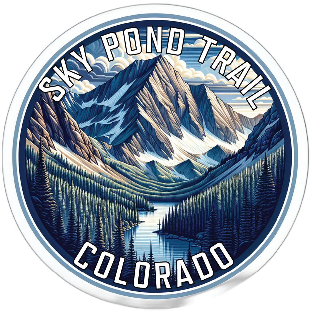 Sky Pond Trail Souvenir Die Cut Flat Magnet 2-Inch