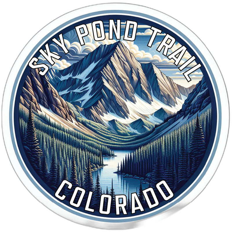 Sky Pond Trail Souvenir Die Cut Flat Magnet 2-Inch