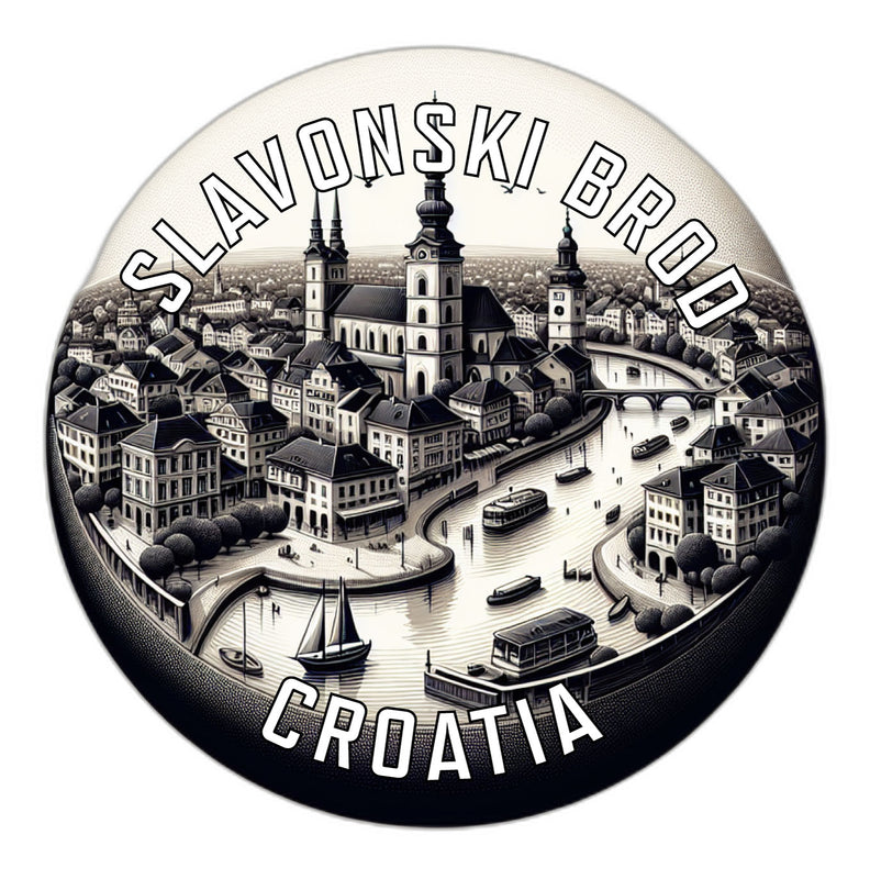 Slavonski Brod Croatia Souvenir Die Cut Flat Magnet 2-Inch