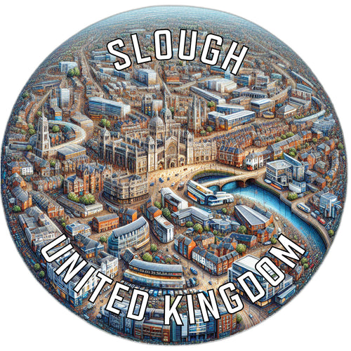 Slough United Kingdom Souvenir Die Cut Flat Magnet 2-Inch