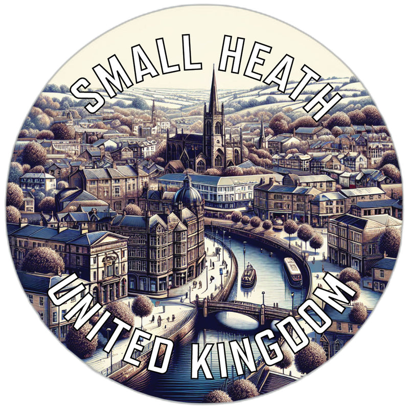 Small Heath United Kingdom Souvenir Die Cut Flat Magnet 6-Inch