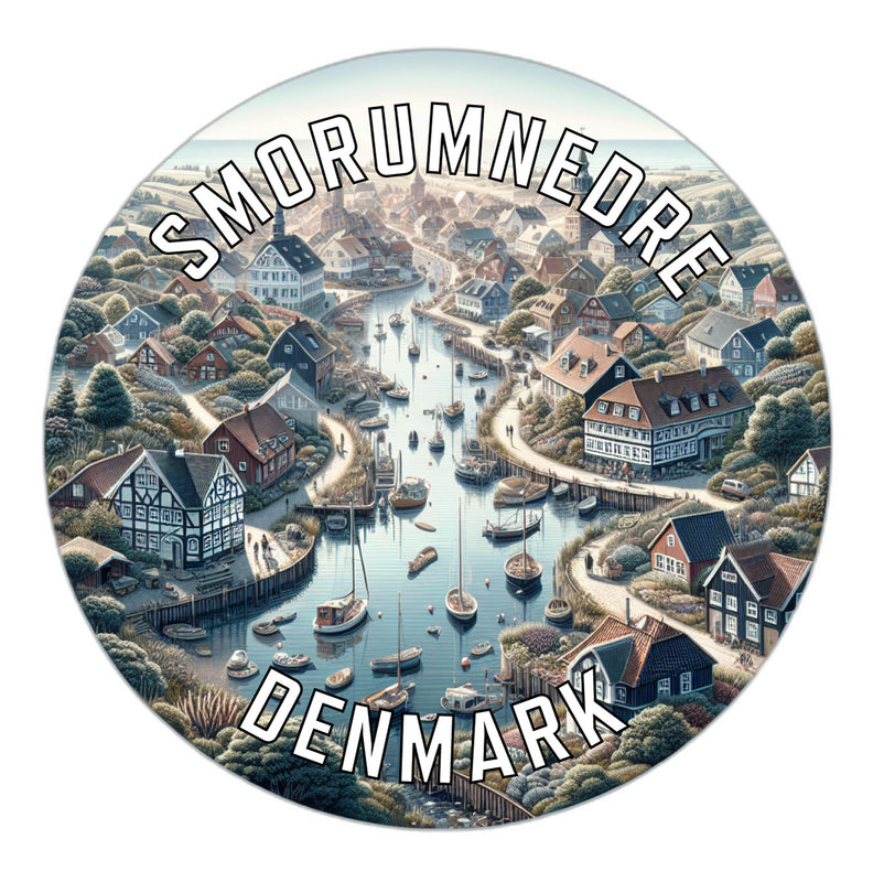 Smorumnedre Denmark Souvenir Die Cut Flat Magnet 2-Inch