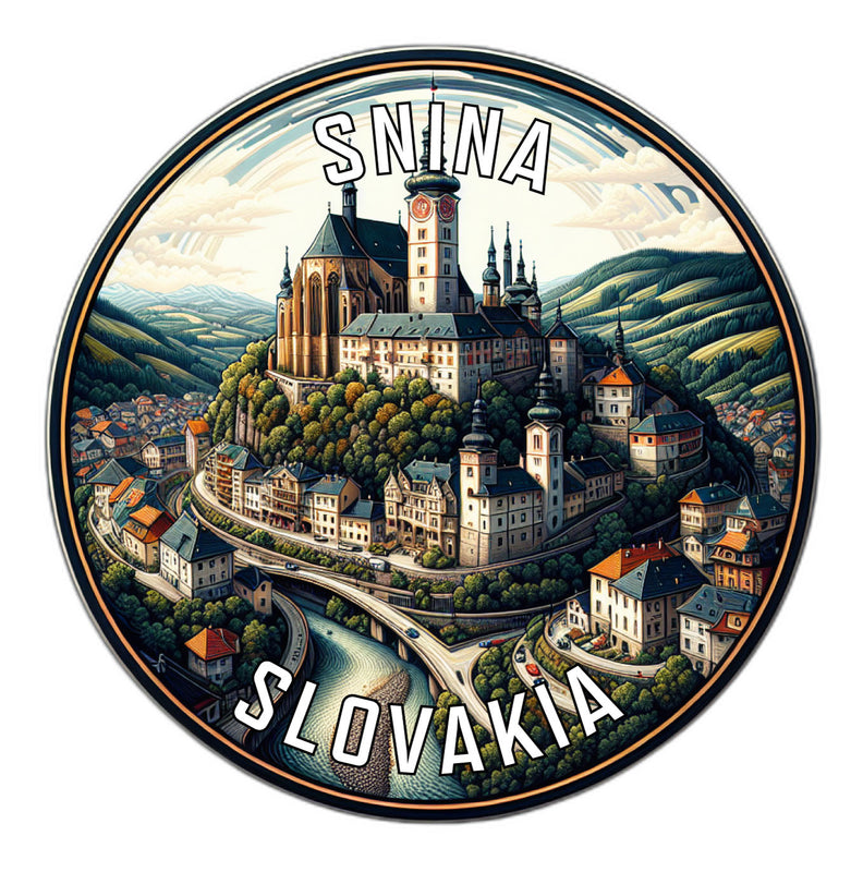 Snina Slovakia Souvenir Die Cut Flat Magnet 6-Inch