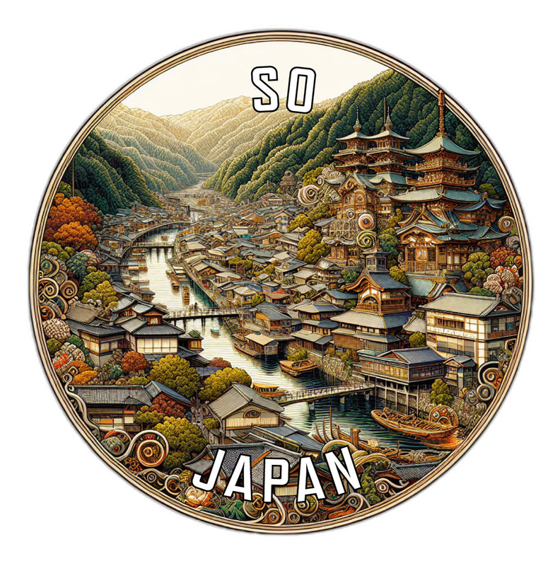 So Japan Souvenir Vinyl Decal Sticker 2-Inch