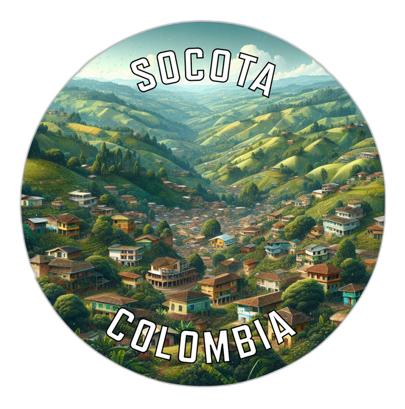 Socota Colombia Souvenir Die Cut Flat Magnet 3-Inch