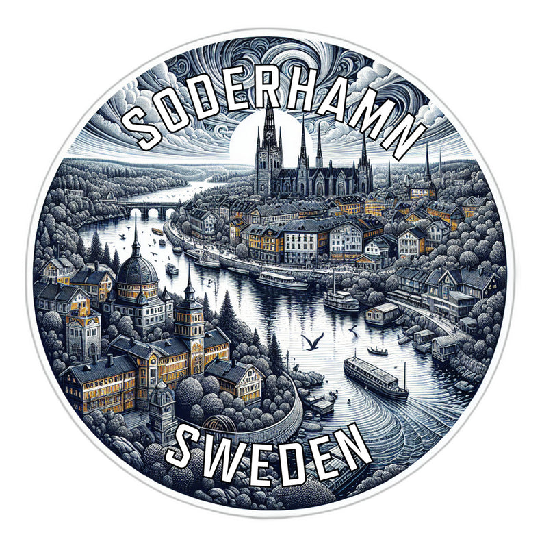 Soderhamn Sweden Souvenir Die Cut Flat Magnet 2-Inch